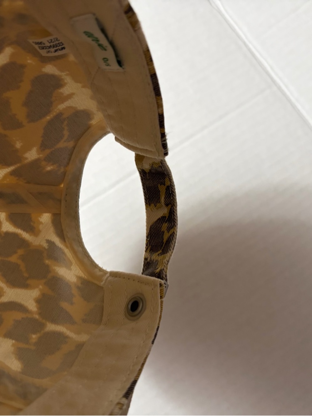 aerie Leopard Print Cap in Cream & Brown - Picture 7 of 8